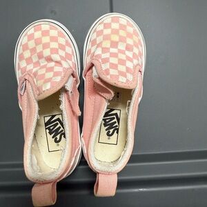 Vans Pink Checkerboard Slip-Ons